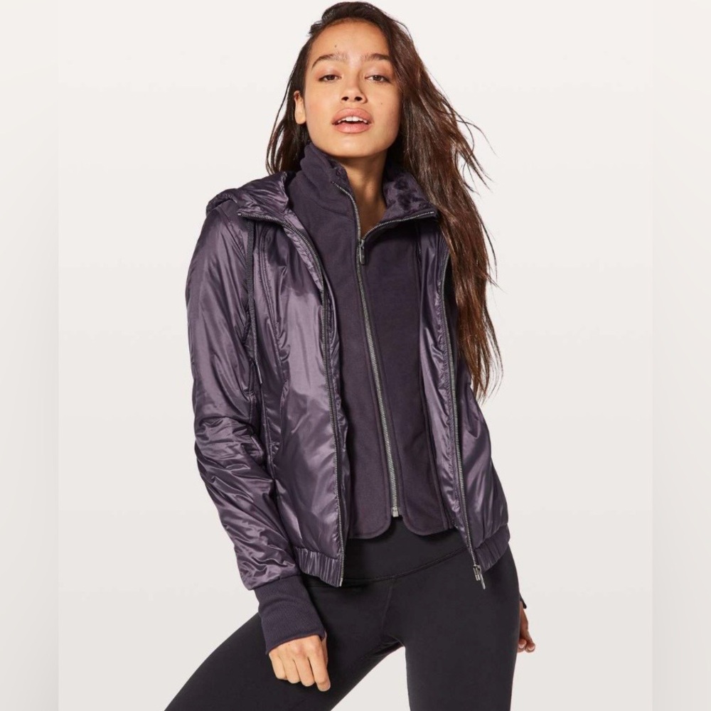 LULULEMON - Glyde Scuba Hoodie Water Wind Resistant Jacket Size 8